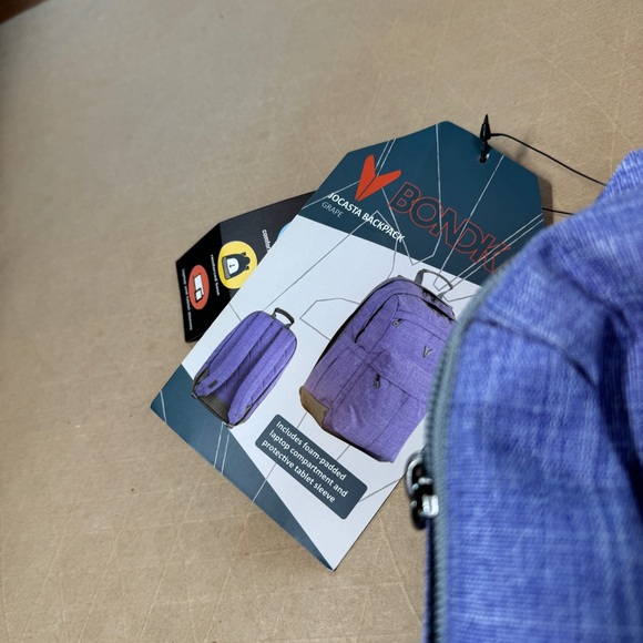 BONDKA JOCASTA BACKPACK- purple - NWT - Picture 2 of 7